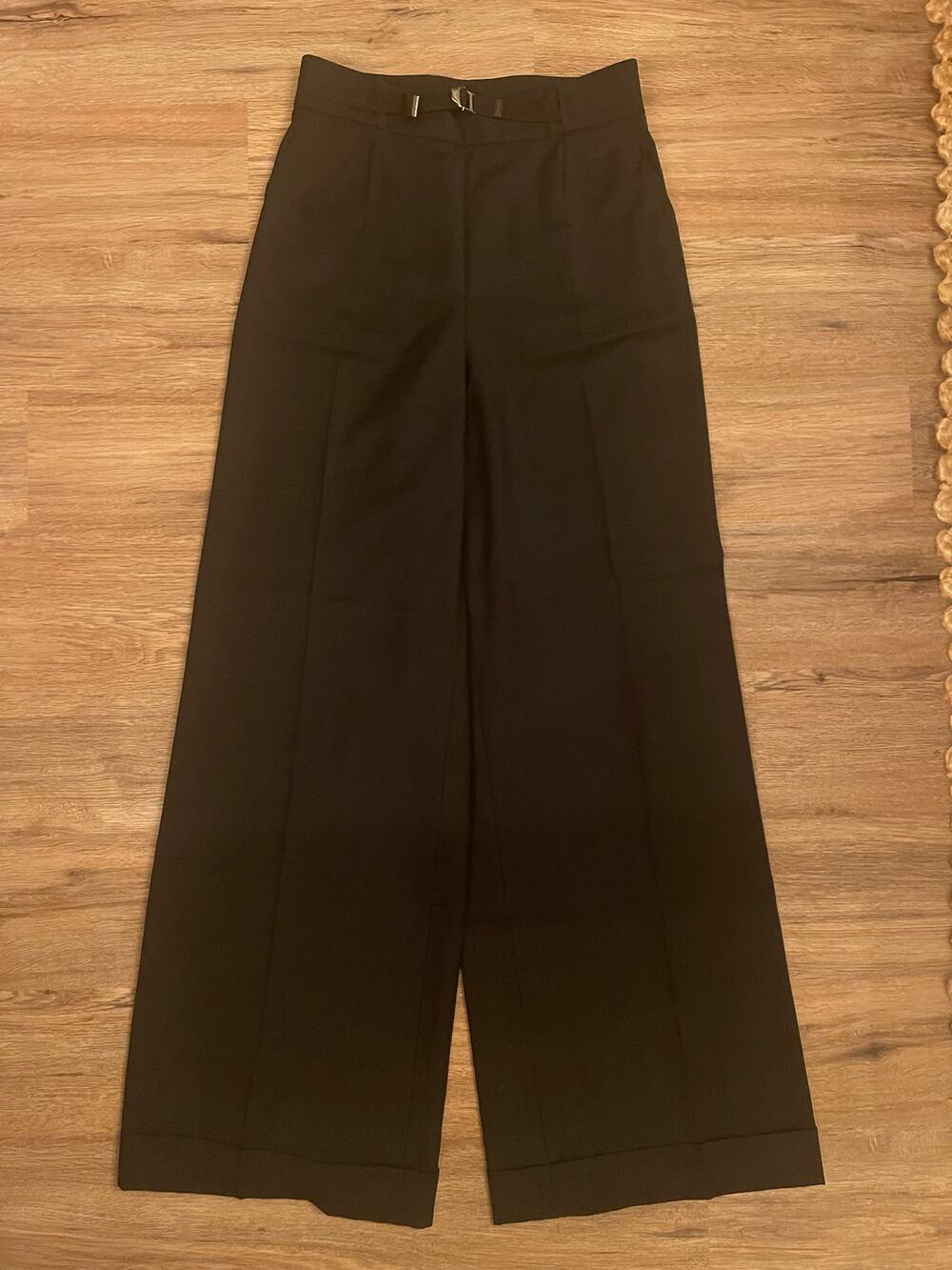 Paule Ka Black Wide Leg Dress Pants 28" Waist